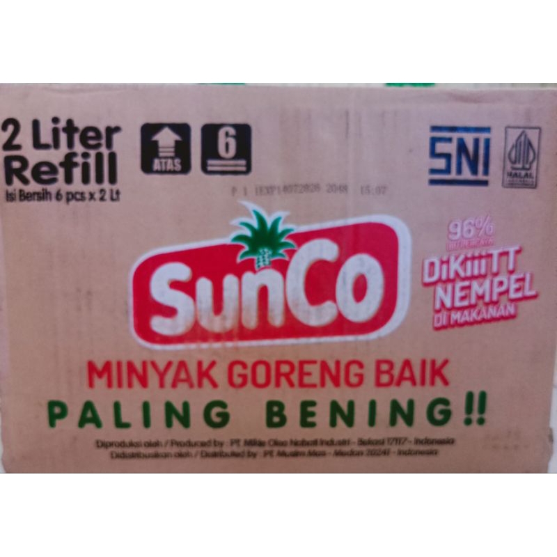 

minyak goreng sunco 2L satu karton isi 6 pcs