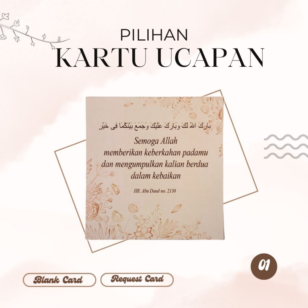 Tambahan Kartu Ucapan  Doa Pengantin / Happy Birthday / Barakallah Fii Umrik / Ucapan Idul Adha