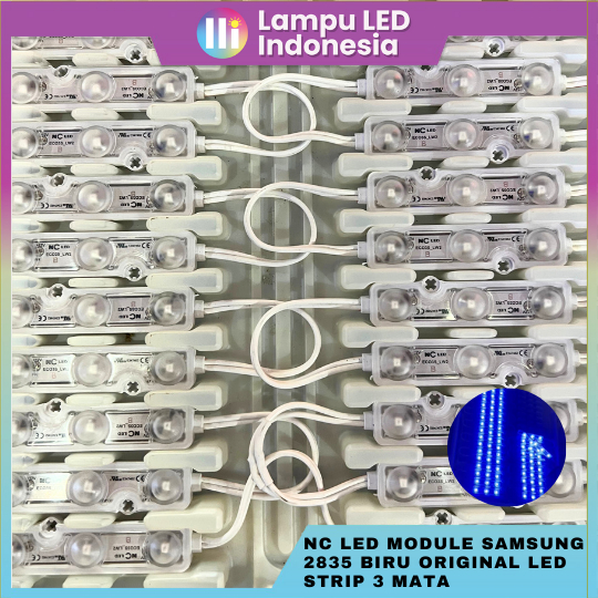 NC LED module Samsung 2835 Biru Original Led Strip 3 mata cembung
