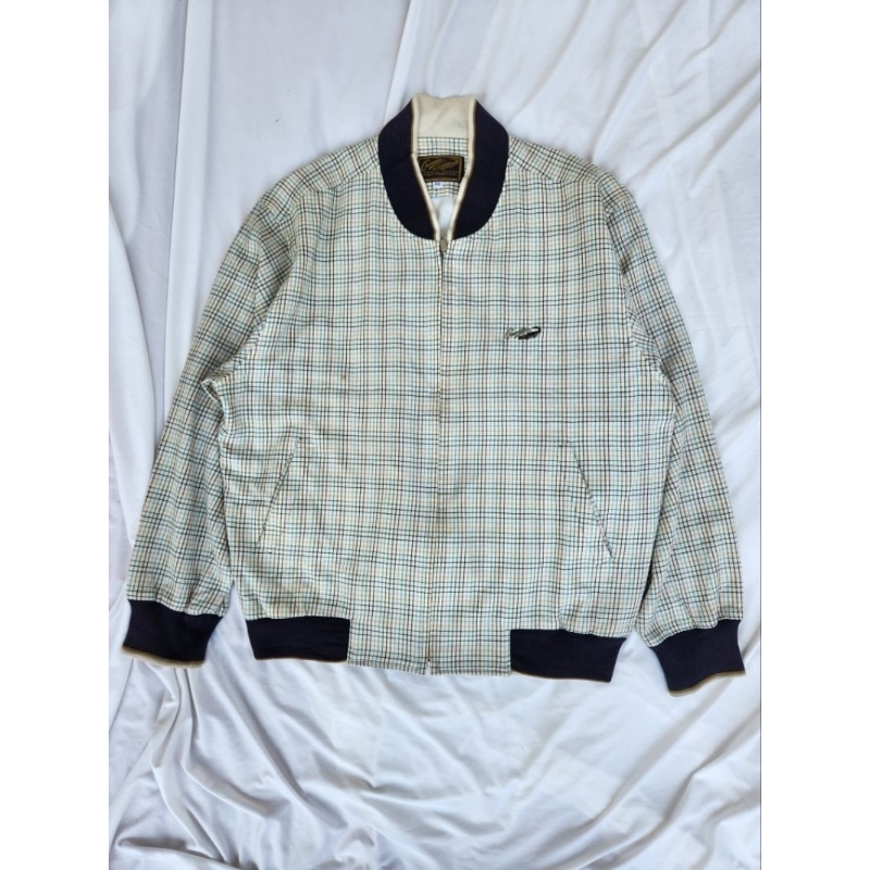 jaket work harrington casual CROCODILE tartan original second pria wanita murah viral