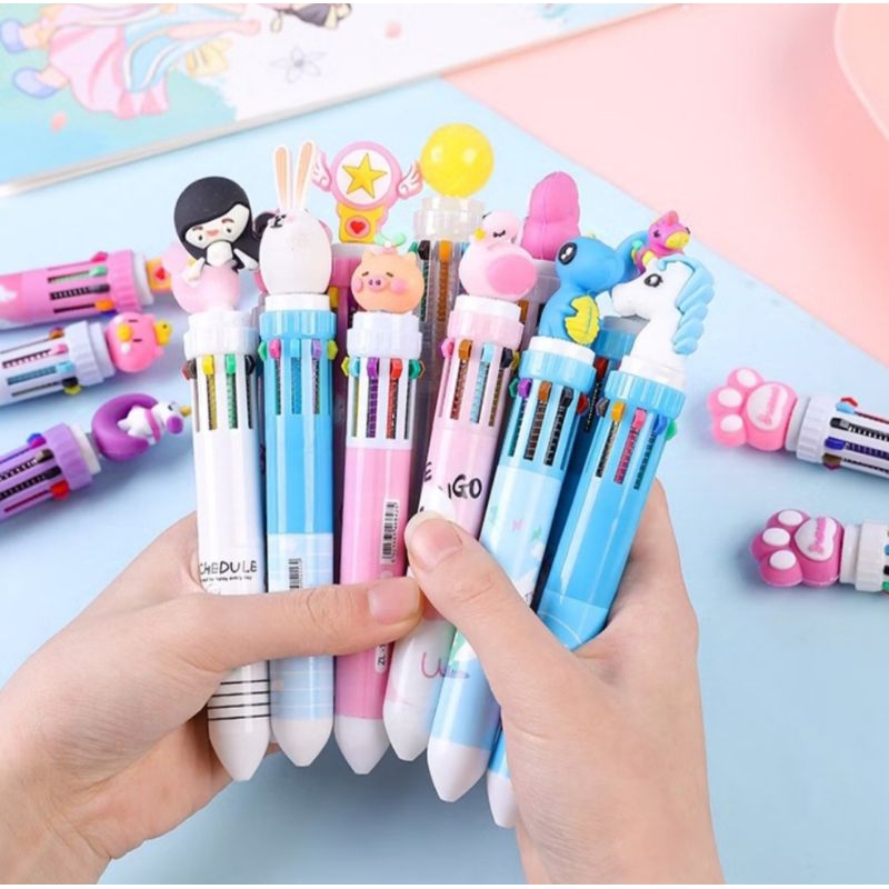 

pena karekter 6 warna pulpen