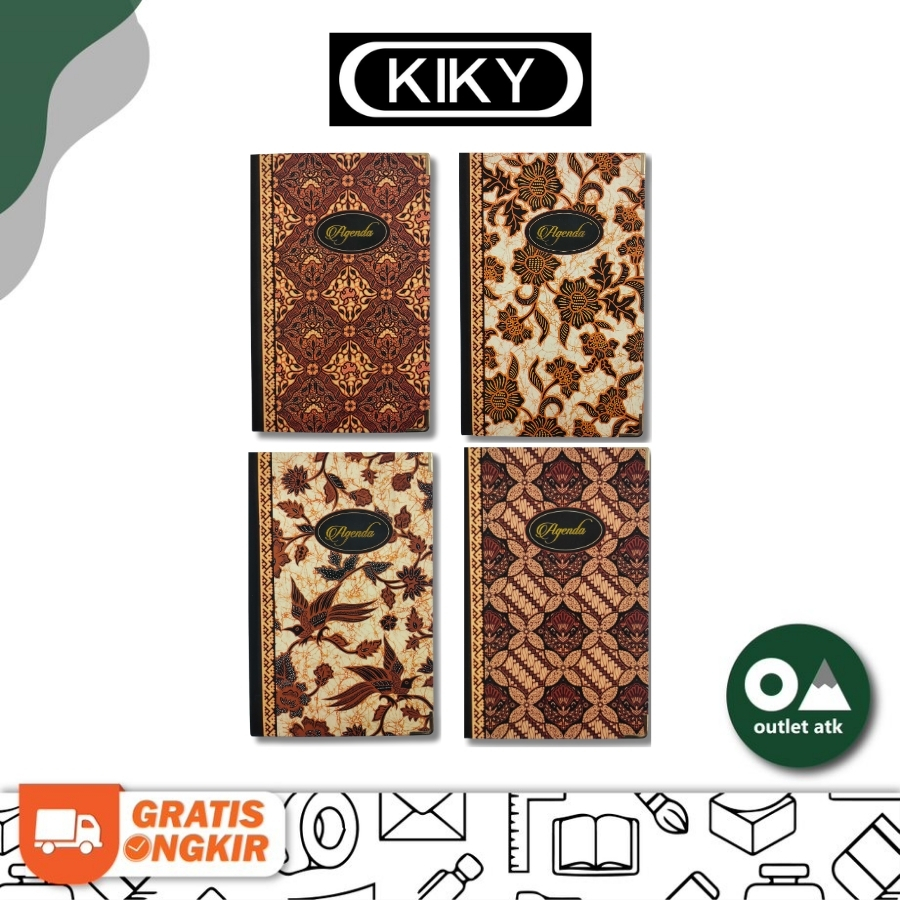 

Kiky Notebook Planner - Buku Catatan Motif Batik List Emas