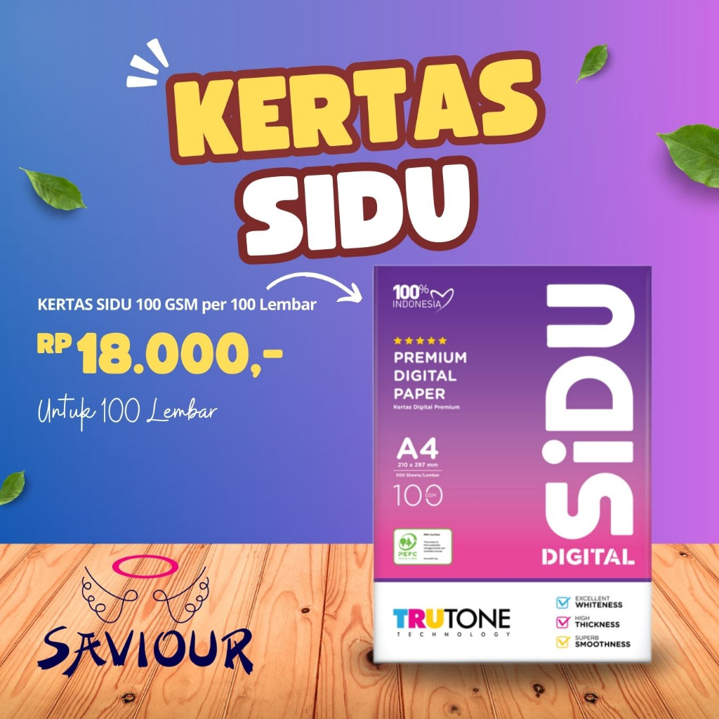

Sidu Kertas A4 Copier | Kertas HVS A4 100gram | Sinar Dunia SIDU ( ISI 100 Lembar Pack ) Kertas Hvs A4 Kertas Fotocopy