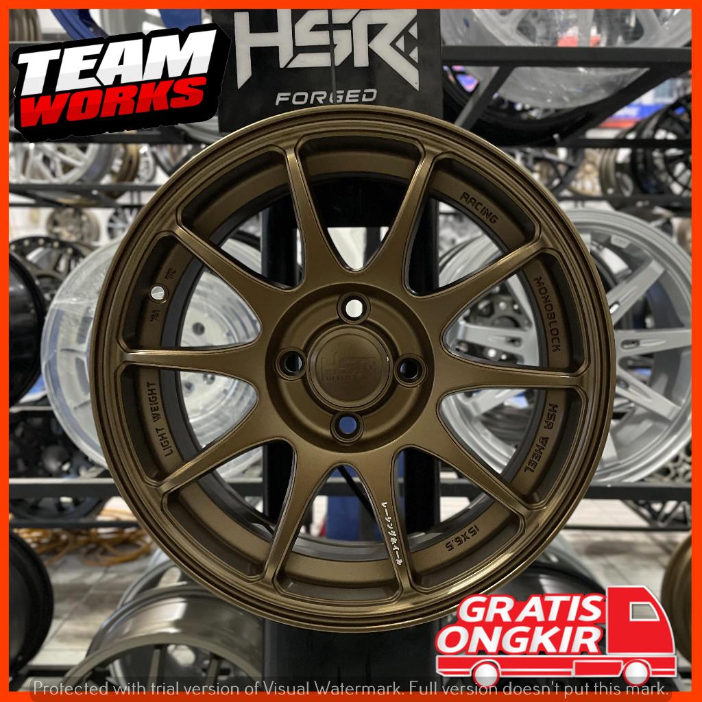 VELG RACING HSR INDY BRONZE JDM STYLE R15 MOBIL MARCH DATSUN AVEGA PICANTO RING 15 VELAK BRONZE