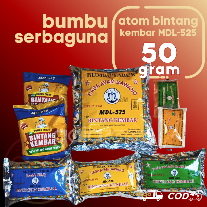 

BUMBU Tabur Atoom BINTANG 50g Penyedap Rasa Ayam Bawang/Balado Manis/Keju by GaiaRasa