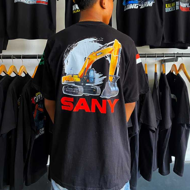 Kaos Distro Excavator Sany Katun Combed