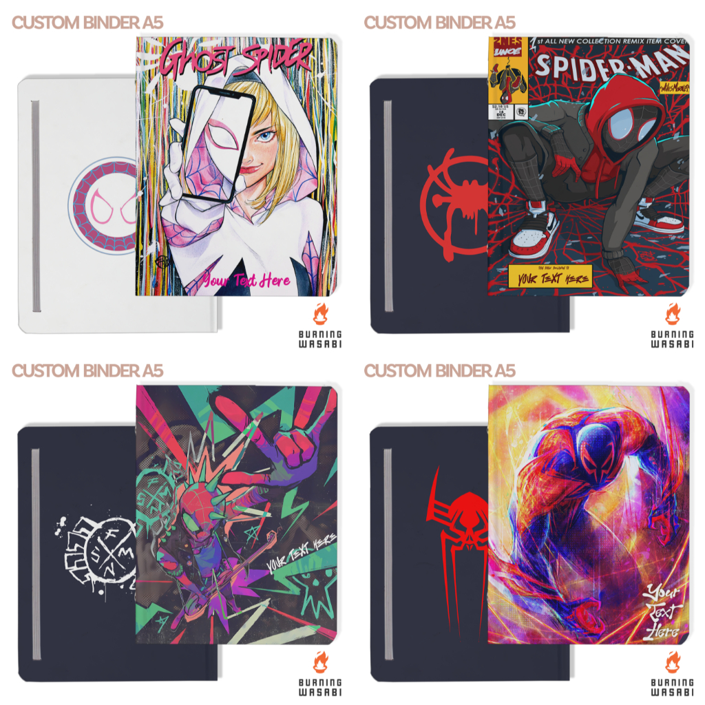 

Binder Spiderman Into The Spiderverse Marvel Aesthetic A5 20 6 Ring Custom Nama Kuliah Hardcover