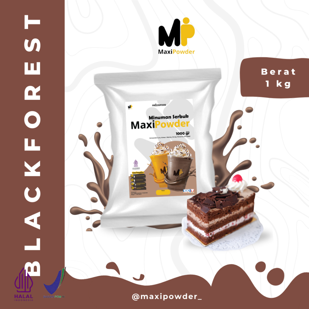 

Bubuk Minuman Rasa BlackForest 1kg / Minuman Kekinian BlackForest Termurah / MaxiPowder