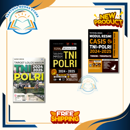 Lolos Seleksi TNI Polri 2024-2025: Buku Total Bedah TNI POLRI, Buku Target Lolos Masuk TNI POLRI & B