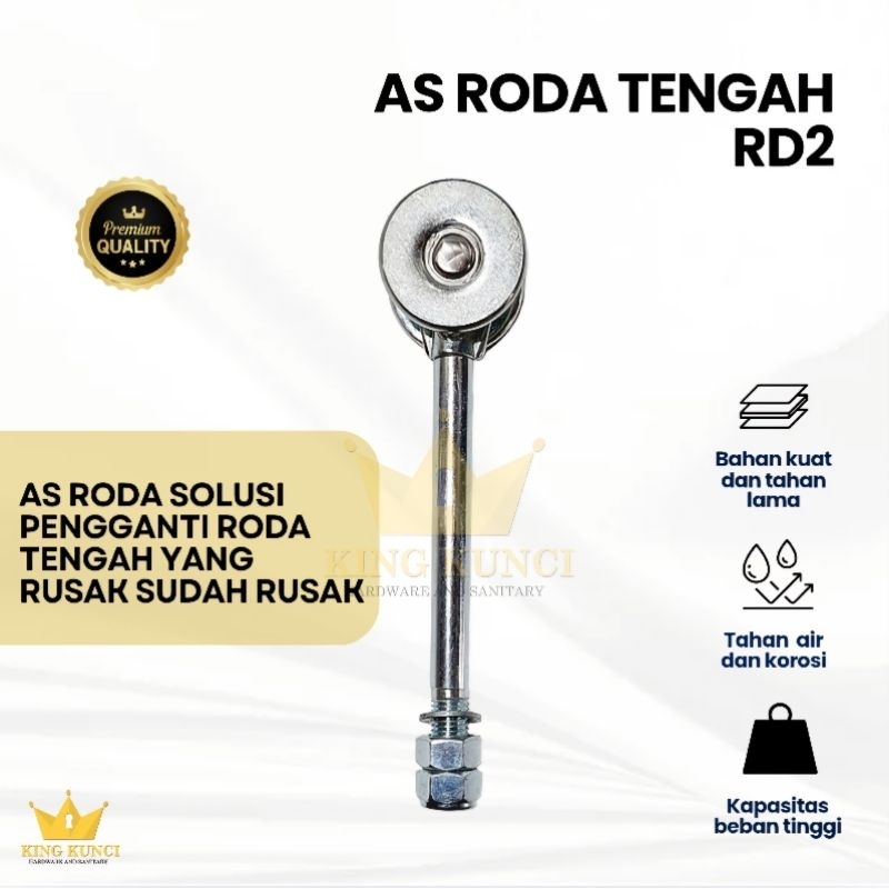 As roda tengah pintu garasi rd2 as roda pintu garasi as pintu sliding