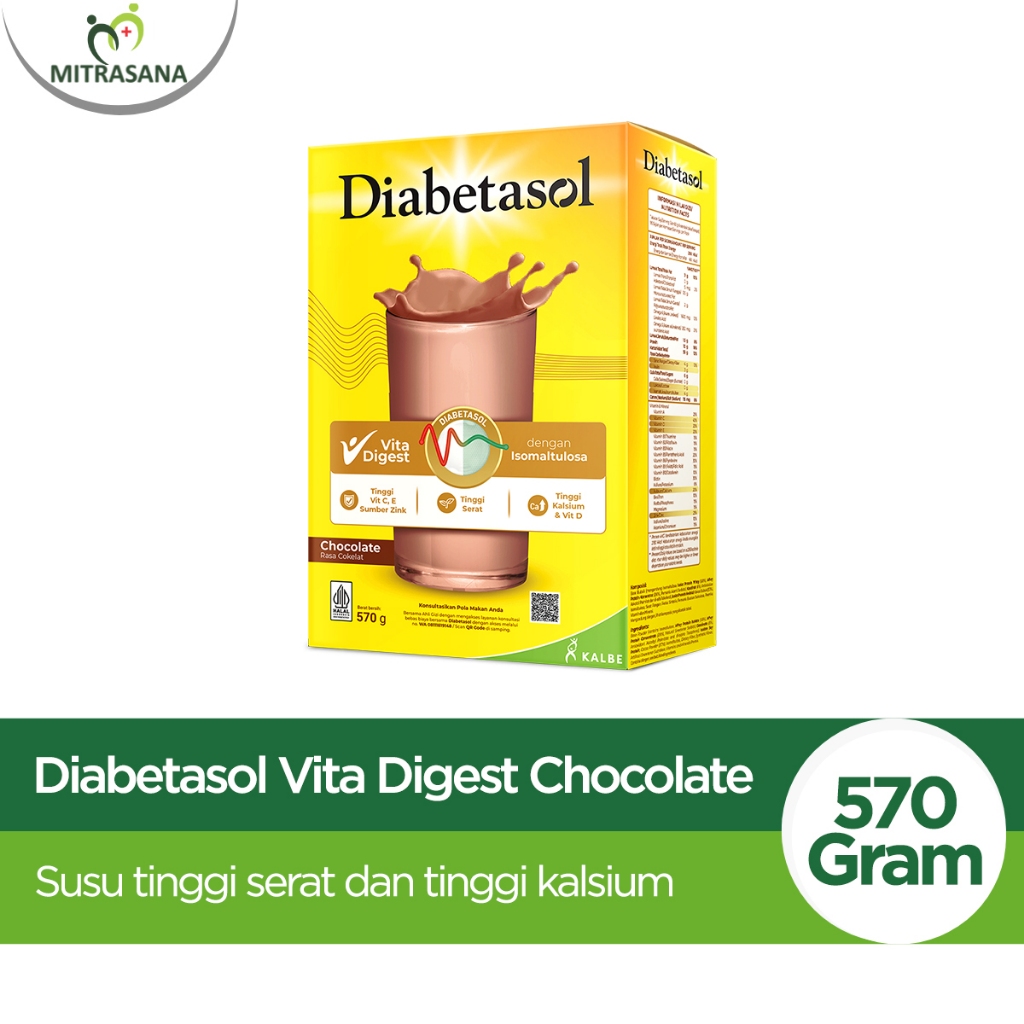 

Diabetasol Vita Digest Coklat / Vanila / Cappucino - 570 gr - Nutrisi Pengganti Makan Untuk Penderita Diabetes