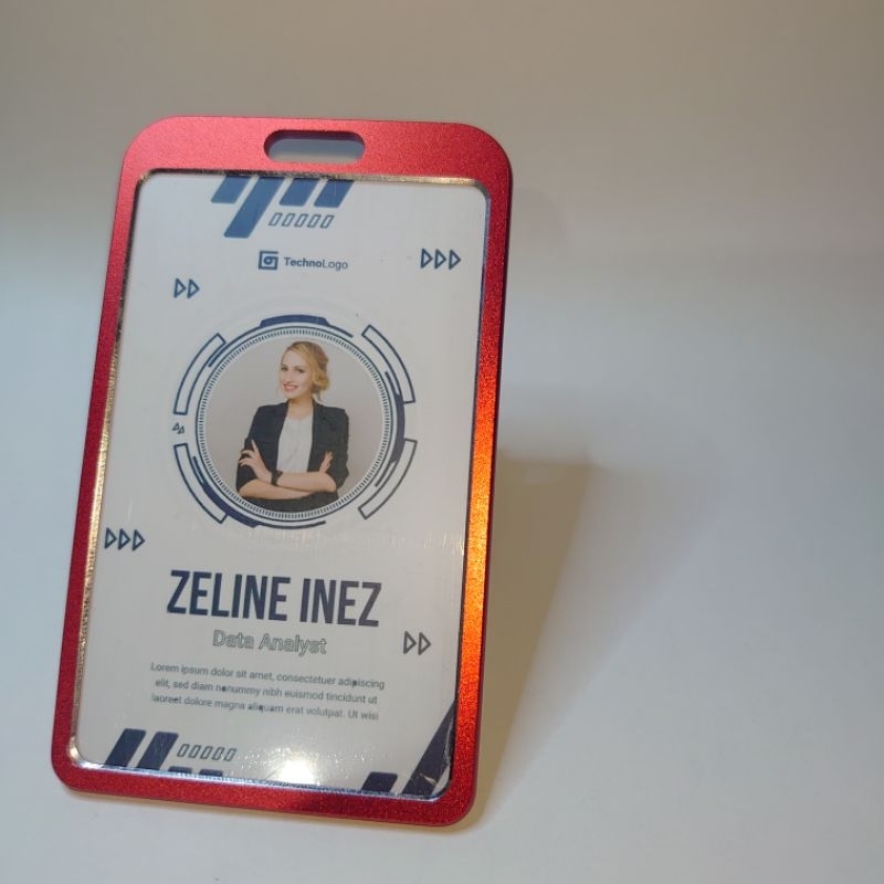 

Cetak nametag PVC Custom 2 sisi