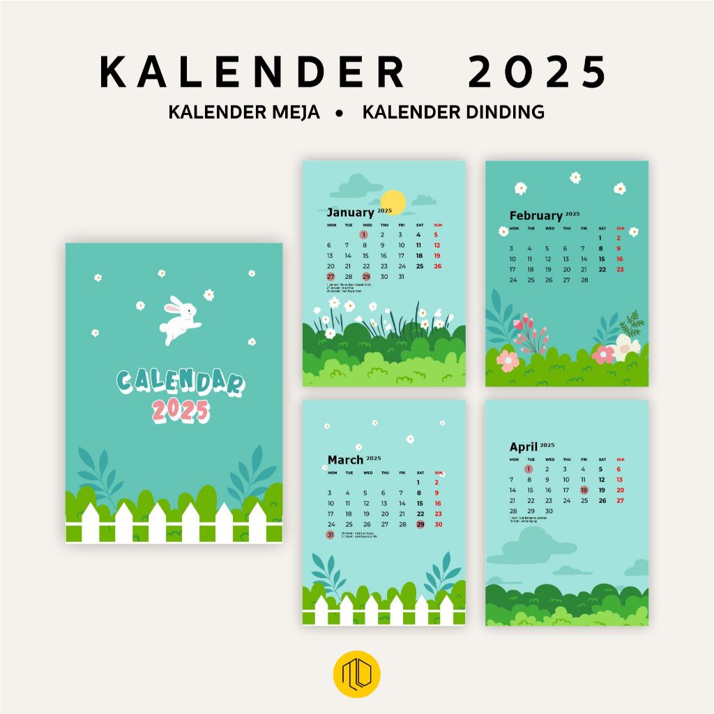 

Kalender 2025 Motif Taman / Desk Calendar 2025 / Kalender Dinding / Kalender Meja 2025 / Kalender Duduk 2025 / Calendar Tempel / Kalender Estetik / Kalender Kantor