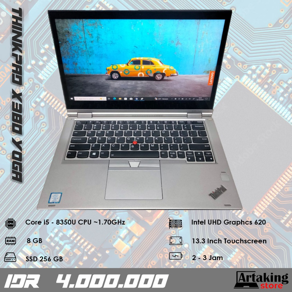 Layar Sentuh - Lenovo Thinkpad X380 Yoga - Core i5 - Gen 8 th - SSD 256 GB