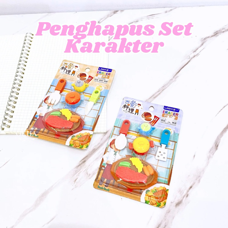 

Penghapus Set Karakter - Penghapus Set Cooking