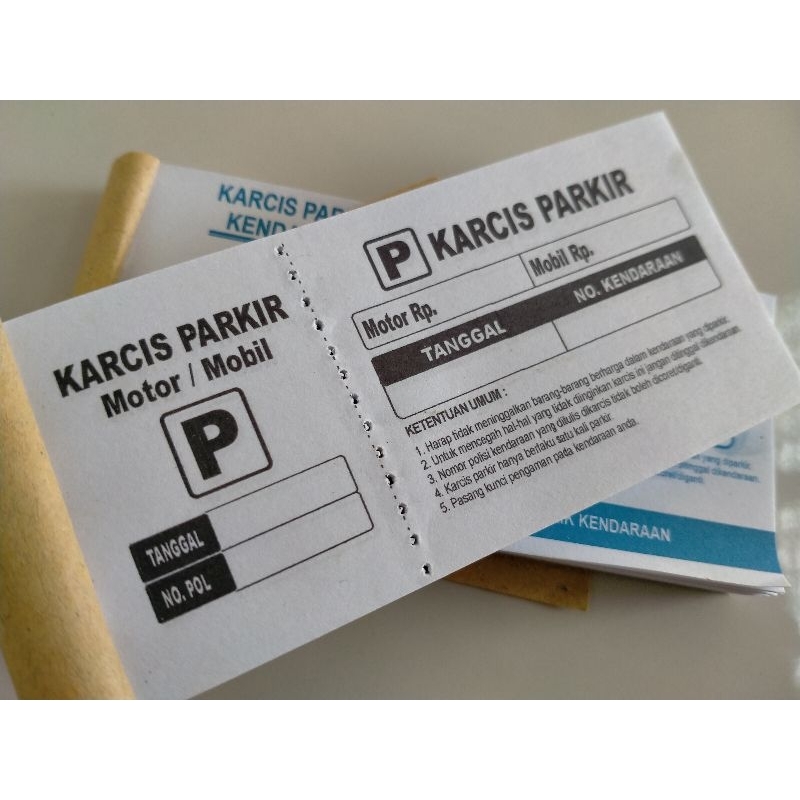 

Karcis Parkir Kendaraan Bermotor