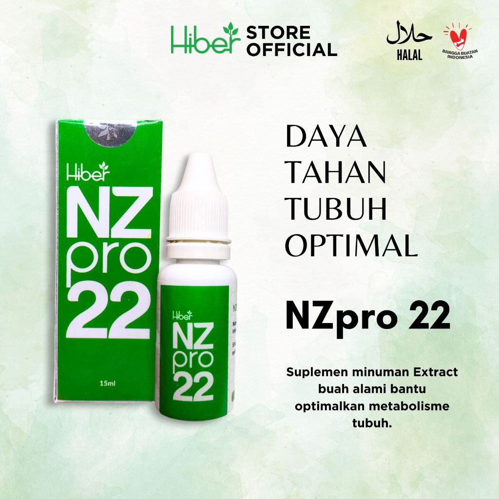 Hiber NZpro 22 Suplemen Minuman Sehat dari Ekstrak Buah Alami untuk Metabolisme dan Vitalitas Tubuh