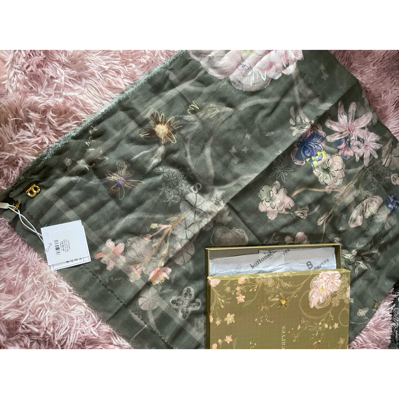 Sofya navy Buttonscarves single (split lebih murah)
