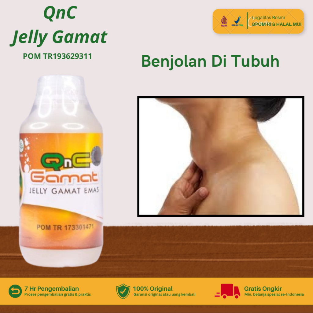 QnC Jelly Gamat - Obat Benjolan Di Tubuh, Obat Benjolan Di Leher, Benjolan Di Ketiak