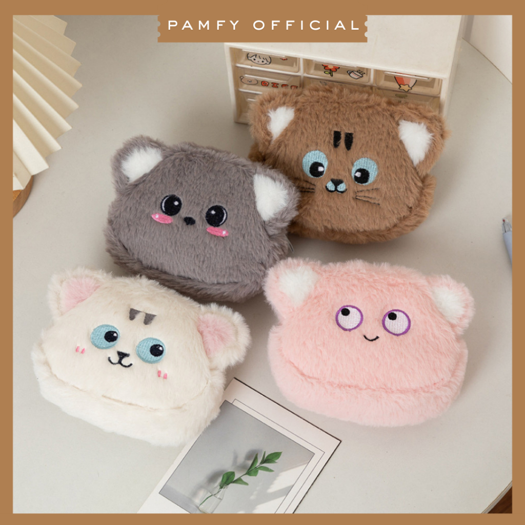 PAMFY Dompet Multifungsi Motif Karakter Lucu Kekinian / Dompet Koin Resleting Serbaguna