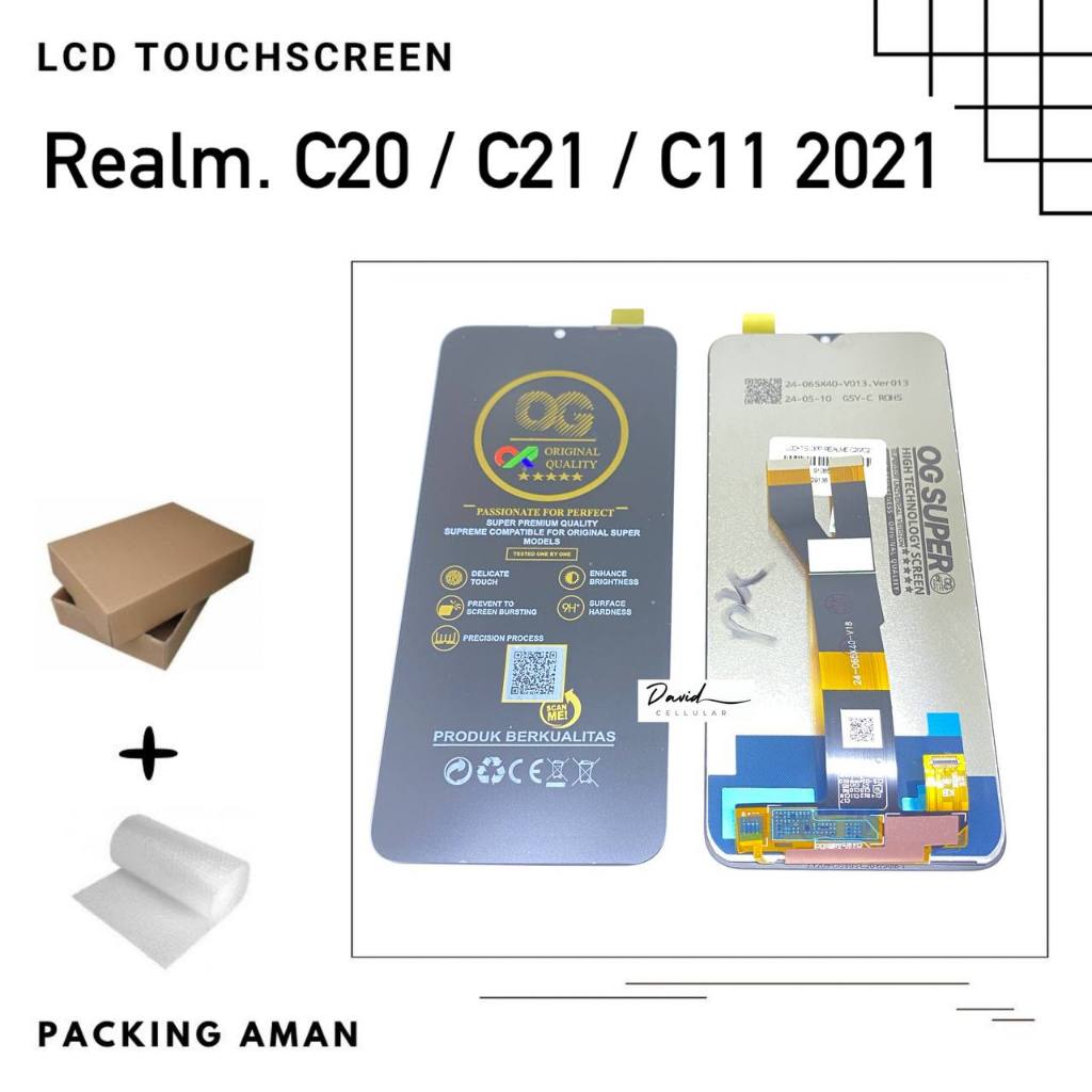 LCD TOUCHSCREEN REALME C20 / REALME C21 / REALME C11 2021 RMX3063 RMX32011 RMX3231 FULLSET