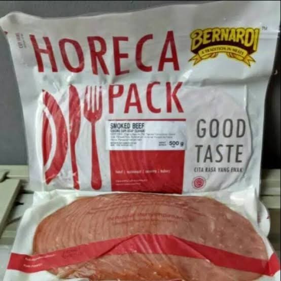 

Bernardi Horeca Pack Smoked Beef Bulat 500gr 1box = 6 pack