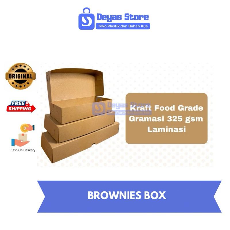 

BROWNIES BOX/DUS BOX KOTAK BROWNIES(1pcs)