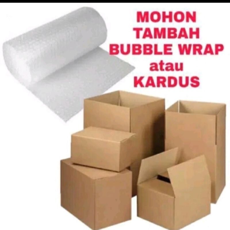

Packing tambahan kardus plus bubble wrap