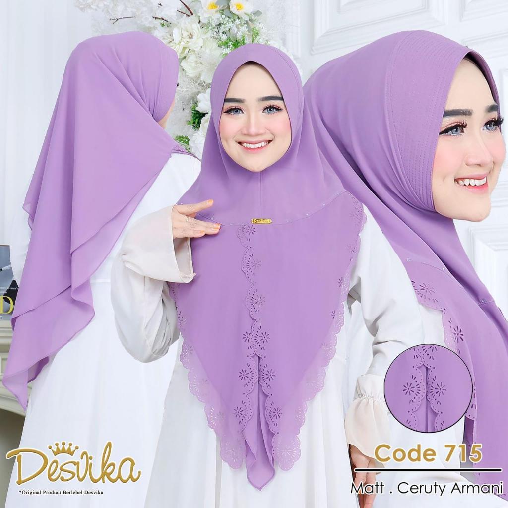 Hijab khimar 2layer Desvika dc 715 original Desvika