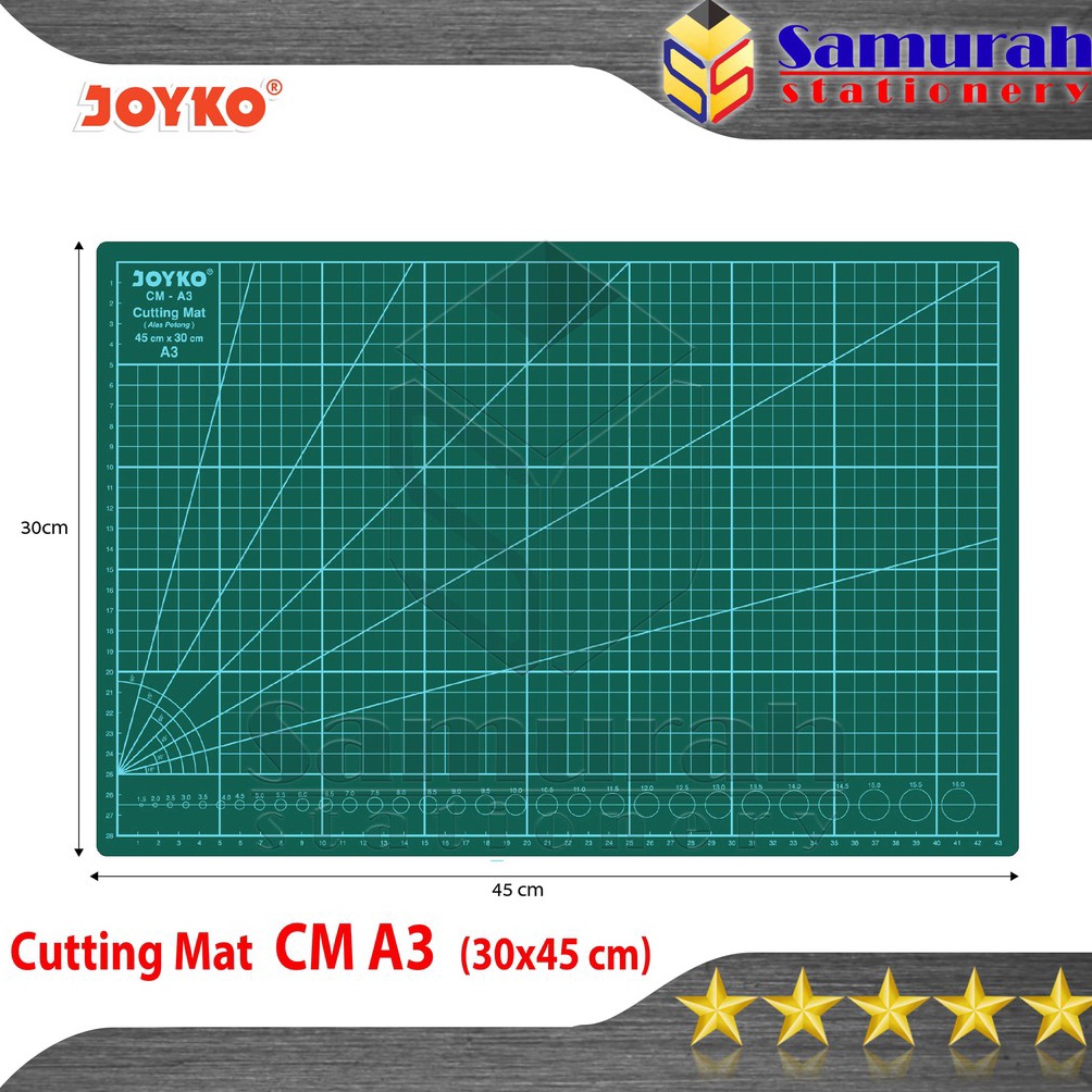 

KODE J3S5 Cutting Mat Joyko Ukuran A3 Alas Cuting Potong Kertas Tatakan Cutter Hijau CMA3 Besar