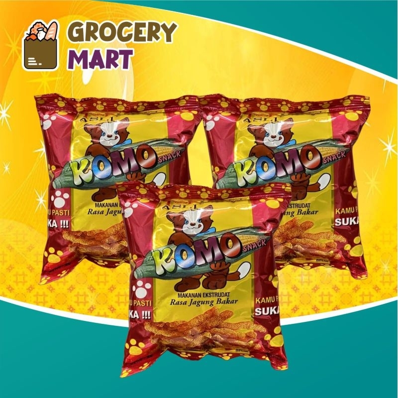 

(RENCENG) Chiki KOMO Jagung Bakar Snack 6gr Uk KECIL Isi 10Pcs