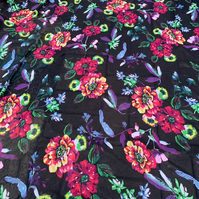 kain sifon motif - kain sifon korea - kain chiffon premium - kain ceruti motif - kain kebaya sifon m