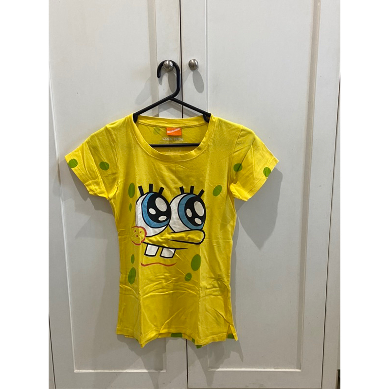 PRELOVED —— spongebob tee tshirt kaos cool teen