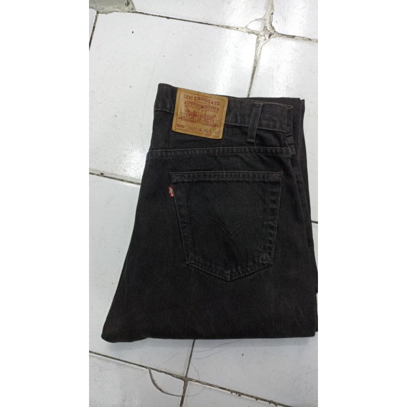 Celana Jeans Denim Second Bekas Branded Pl Levis 505 Orange Tab Size 36
