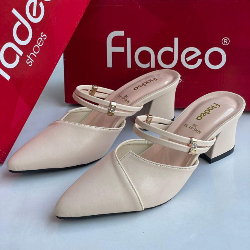 Sepatu slop wanita heels 5 cm fladeo A05