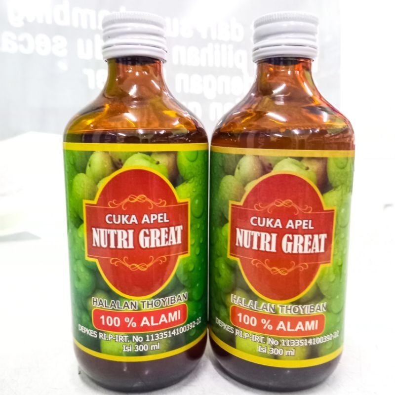 

Cuka Apel Nutri Great Nutrigreat Cuka Apel Murni Original 300 ml ( Anti Kolesterol, Asam Urat, Herbal Stamina dan Obat Diet )