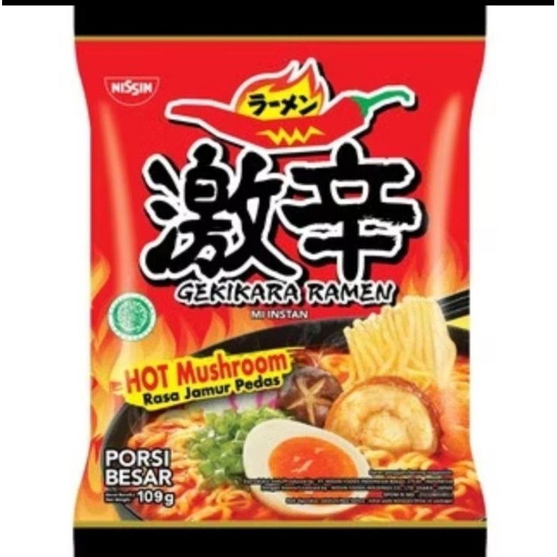 

Nissin Gekikara Ramen Hot Mushroom porsi besar