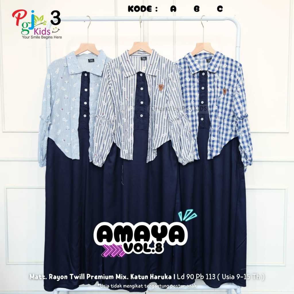 [FREE OUTER] gamis anak perempuan 10-15 tahun ori pgj kids | amaya deviana vidi dress