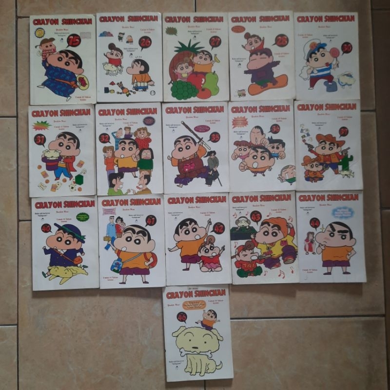 Set Komik Crayon shinchan 16 Pcs Nomor Acak 15 26 27 28 30 32 35 36 37 40 41 42 43 44 46 Penerbit In