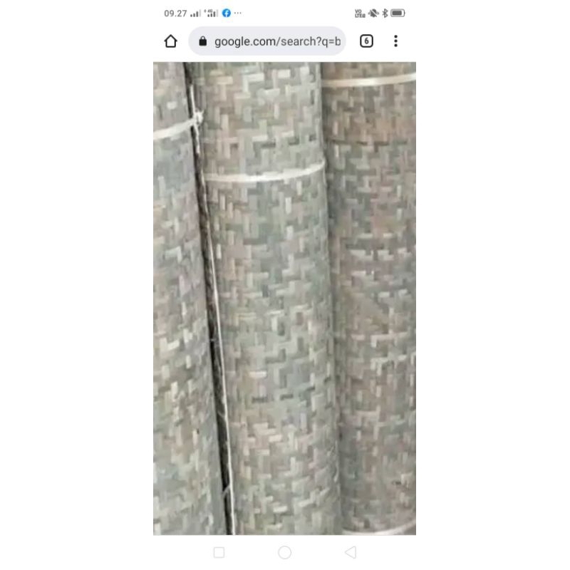 5 lembar Bilik bambu hinis polos 1x1 m