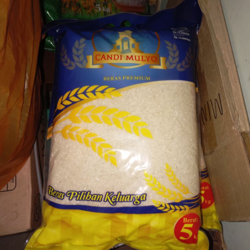 

Beras premium candi mulyo 5kg