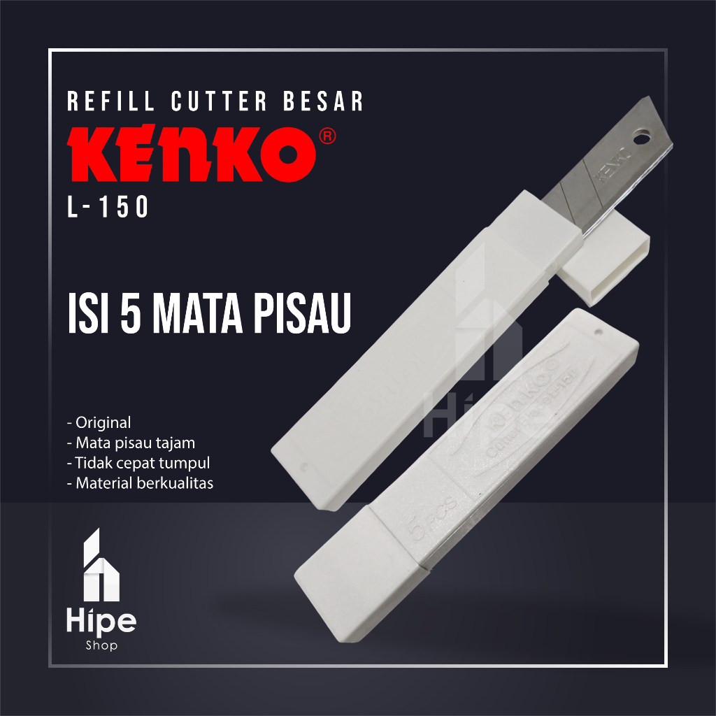 

Refill Cutter Besar Kenko isi 5 mata pisau / Isi ulang pisau cutter cuter kater super tajam