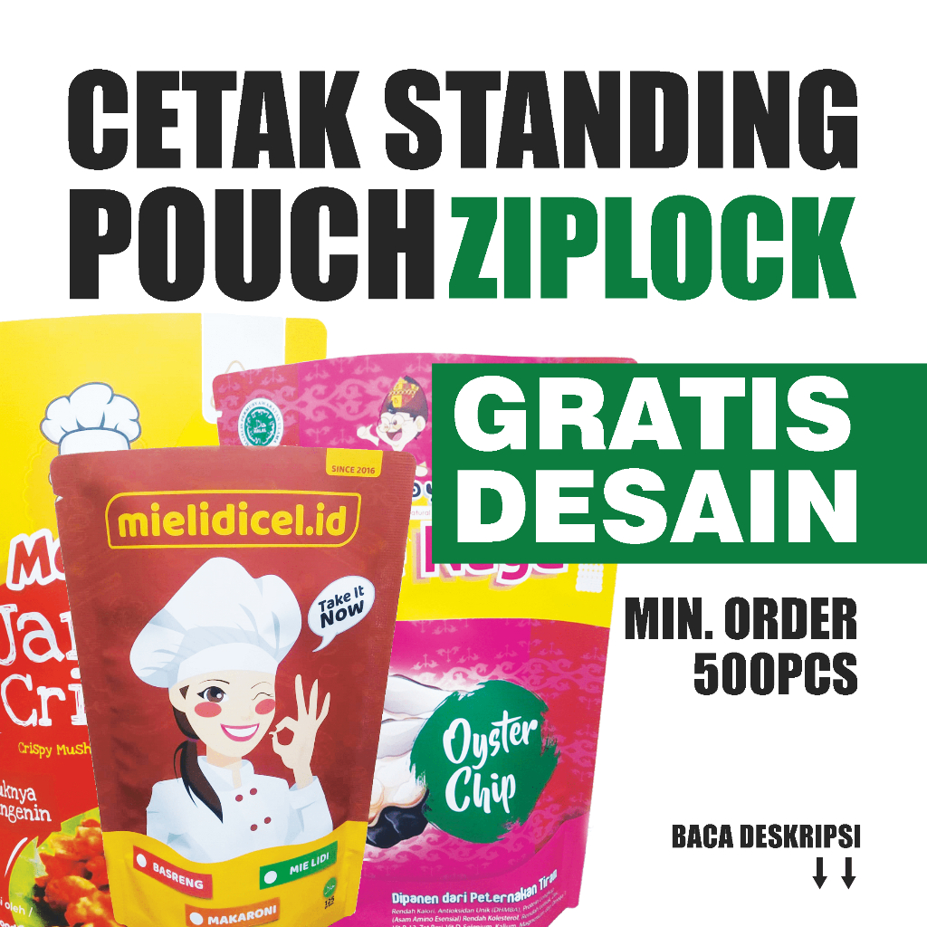 ZIPPER/ZIPLOCK STANDING POUCH CUSTOM