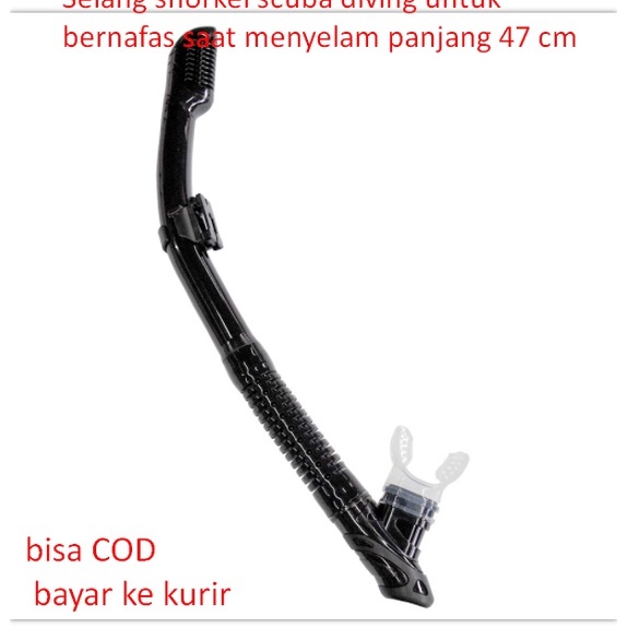 Harga TERMURAAH selang snorkel scuba diving untuk bernafas saat menyelam panjang 47 cm