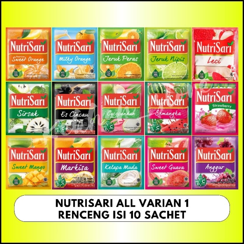 

Nutrisari All Varian 1 Renceng isi 10 Sachet Murah Lengkap