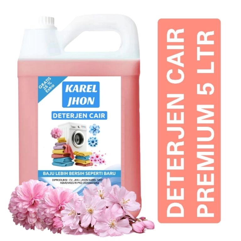 Sabun Deterjen Cair Deterjen Cair Laundry Liquid Detergent Konsentrat 5LDeterjen laundry PREMIUM 5 l
