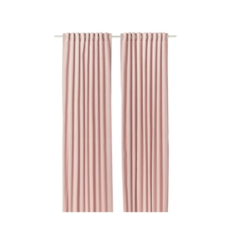 SANELA Gorden, 1 pasang, merah muda pucat, 140x250 cm