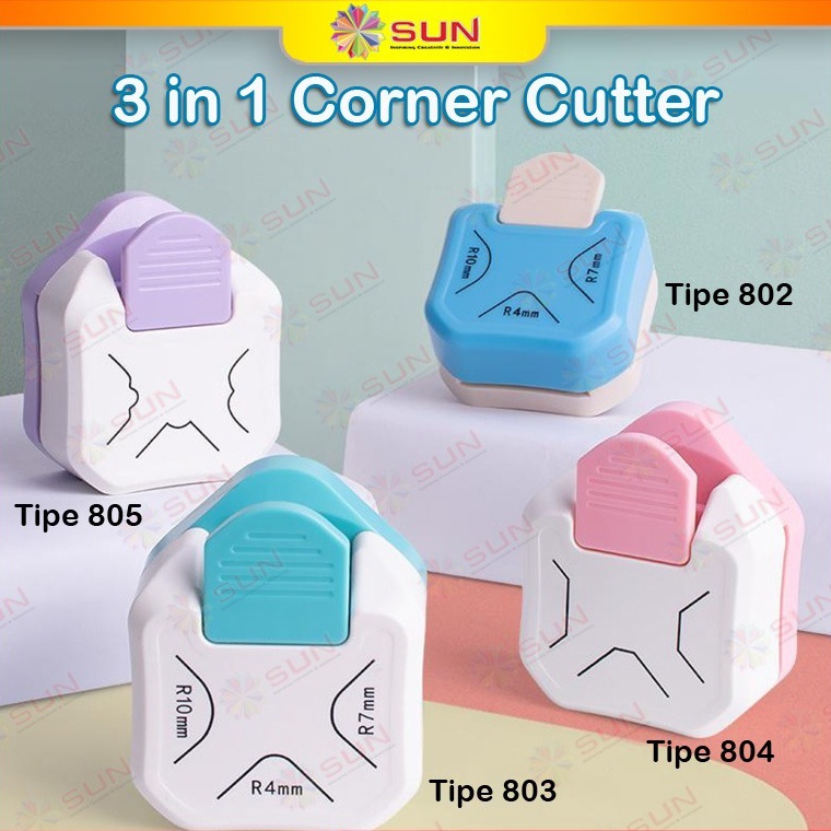 

Murah Populer Round Corner Cutter 3 in 1 Pemotong Sudut Corner Puncher Rounder Pemotong Ujung Kertas Plastik pembolong kertas