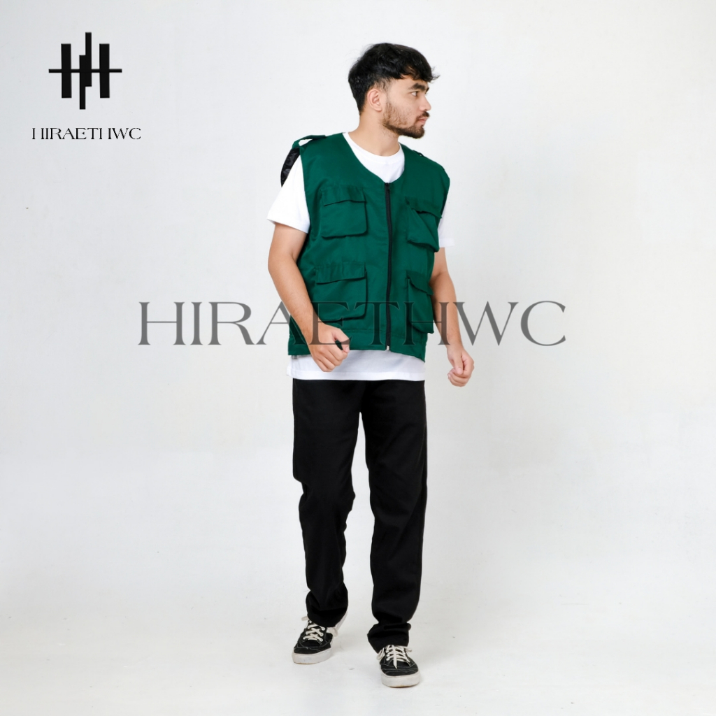 ROMPI CARGO TACTICAL VEST CAESAR BAHAN DRILL LAPANGAN OUTDOOR
