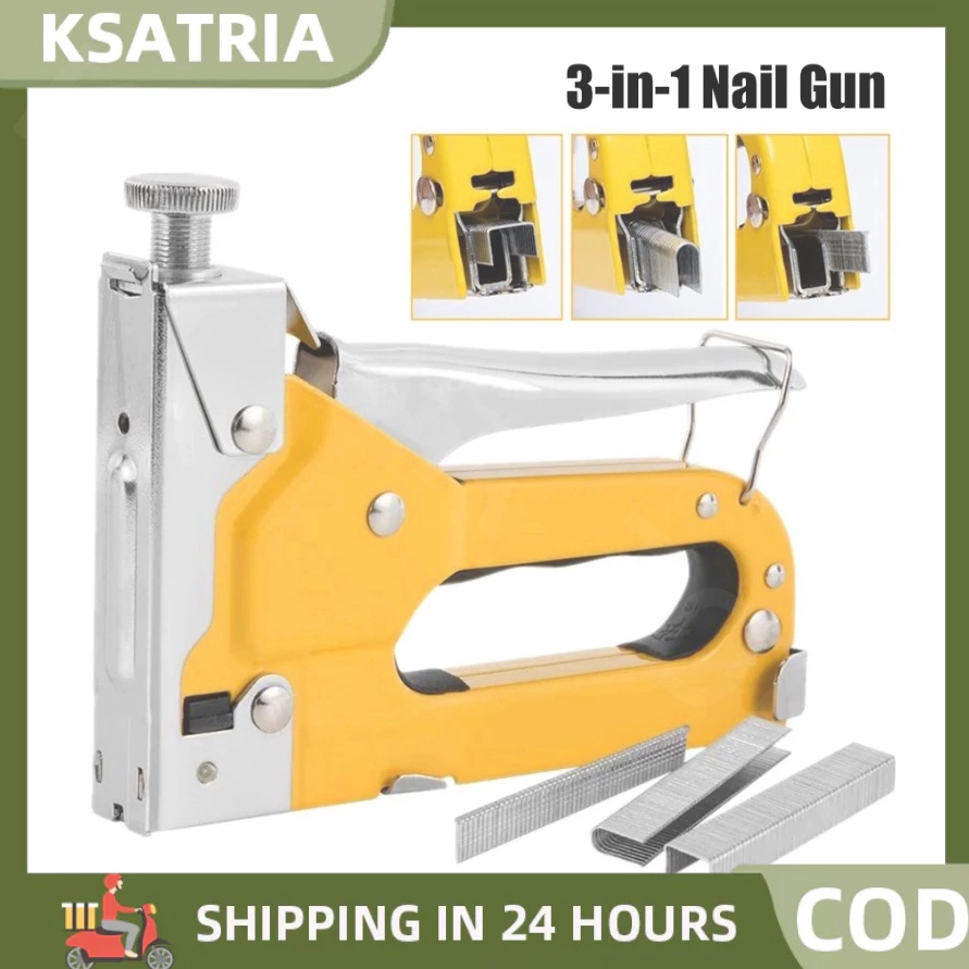 

KODE Q5W7 Free 6 paku Staples Tembak Gun Tacker Stapler Staples Perekat Powerfull